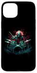 iPhone 15 Plus Skeleton Drummer Guy Rock And Roll Band Rock On Drum Kit Case