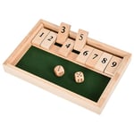 EACHHAHA Shut The Box -Jeu de société en Bois Classique-Jeu de dés-Jeu de Rassemblement de la Famille-Jouet de Voyage-Convient à la Formation en logique mathématique pour Enfants