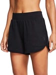 Nike W NK Yoga Short Shorts de Sport Femme Black/(DK Smoke Grey) FR: L (Taille Fabricant: L)