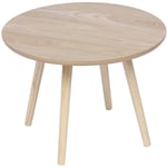 Nordlys - Table Appoint Bout de Canape Meuble Bois Rond