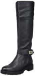 Geox Women's D Hoara Knee high Boot, Black, 8 UK