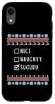 Coque pour iPhone XR Gentil Coquin Noël Suguru Pull Moche