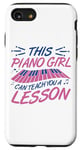 Coque pour iPhone SE (2020) / 7 / 8 Piano Girl Design de Piano pour Pianiste