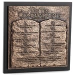 Lighthouse Christian Products The Ten Commandments Plaque de Sculpture en Bronze martelé 8,75 x 8,75 cm