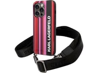 Karl Lagerfeld Etui Karl Lagerfeld Klhcp14xststp Apple Iphone 14 Pro Max Hardcase Różowy/Pink Color Stripes Strap