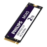 Philips Disque Dur Interne Solid State M.2 M140 - NVMe PCIe Gen3 2 to (2280), pour PC de Bureau et Portables, pour l'édition Graphique et vidéo, Le Jeu, Lecture 3500 Mo/s, écriture 3000 Mo/s