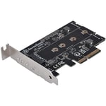 Silverstone SST-ECM27 - Carte Adaptateur NVMe 1 Emplacement et 2 emplacements SATA M.2 SSD vers PCI-E x4