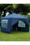 Garden Vida Pop Up Gazebo With Sides 2.5x2.5m Outdoor Garden Marquee Tent Canopy