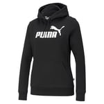 PUMA Women's Logo Hoodie Fl Sweat, Puma Black, S UK