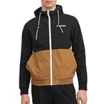 JACK & JONES Jjerush Hood Bomber Noos Blouson aviateur, Homme, Noir/blanc, S