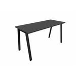 Bureau droit individuel Online A Noir 74 cm OP-LITE II : bureau D140x80/cpl noir /cpi noir/ep. du plateau 18 mm