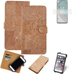 FOR Nokia C32 SMARTPHONE CASE COVER WALLETCASE CORK