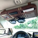 Memkey - Pare-Soleil pour Voiture Tissu Cuir pu Voiture Organiseur Support Organiseur de CD/DVD,Carte bancaire,Lunettes de Soleil Suspendus,pour