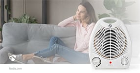 2 in 1 Fan Heater 2KW 2000W Small Portable Electric Hot Warm Air Upright