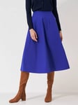 Crew Clothing Dana Cotton Poplin Skirt, Cobalt Blue