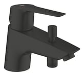 GROHE Start Mitigeur Monocommande Bain/douche, Economie d'Eau, Bec Moyen, Installation Facile, Noir Mat, 232292432