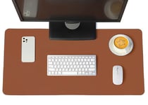 Trolsk PU Leather Desk Mat - skrivbordsmatta - Brun