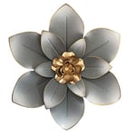 Décoration murale de fleur en métal de 25,4 cm, sculpture florale moderne et rustique – À suspendre en fer vieilli – Œuvres d'art pour intérieur, cuisine, chambre à coucher, salon, bureau, extérieur,