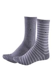 Tommy Hilfiger - Women's Socks - Small Stripe (2-Pack) - Middle Gray Melange - 39/42