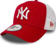 New Era New York Yankees Clean A Frame Trucker Keps Röd Och Vit (11588488)