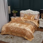 N\C Bedding Set Duvet Covers Full Queen Size Comforter Set Duvet Cover Sets King Size Silk Duvet Covers King Size King Size Gold Cotton Double Twin King Size Bed Duvet Covers Satin Jacquard