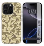 Housse En Silicone Pour Iphone 16 Pro (6,3) Design Sable Camouflage Dessins