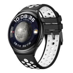 Silikonklokkerem for Huawei Watch 4/3, GT2, GT3 Pro Svart + Hvit M