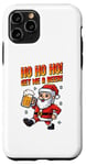 iPhone 11 Pro Ho Ho Ho! Get Me A Beer! 8-bit Santa Christmas Festive Beer Case