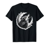 Fun Wolf Howling At The Moon Wildlife Wolves Lovers Wolves T-Shirt