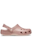 Crocs Classic Glitter Clog - Quartz Pink Glitter, Pink, Size 8, Women