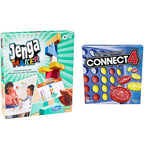 Monopoly Jenga Maker, Wooden Blocks, Stacking Tower Game, Game for Kids Ages 8 and Up & The Classic Game of Connect 4 Strategy Board Game for Kids; 2 Player ; 4 in a Row; Kids Gifts