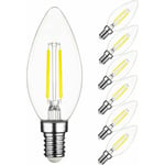 ZVD - Ampoule led à Filament 2W E14 - Blanc Froid 2700K - Économique et Durable - Lot de 6