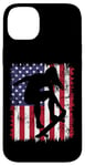 Coque pour iPhone 14 Plus Skateboard Girl Skateboarder Drapeau américain Patineuse Roll 2