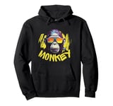 Angry Monkey King Gorilla Face Funny Graphic Men Women Kids Pullover Hoodie