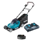 Makita DLM382PT-1 Twin 18v 38cm Lawn Mower (1x5Ah)