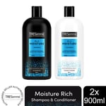 2x of 900ml Tresemme Luxurious Moisture Rich Shampoo & Conditioner for Dry Hair