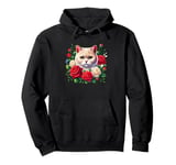 Roses Flowers British Cream Cat British Shorthair Cat Pullover Hoodie