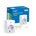 Tapo Matter Prise Connectée WiFi, Prise Intelligente compatible avec Alexa, Google Home et SmartThings, 10A Type F, Contrôler le radiateur, la cafetière, la lampe à distance, Tapo P100M