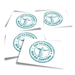 4x Rectangle Stickers - Rio de Janeiro Brazil Travel #5947