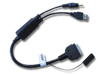 vhbw Câble audio voiture compatible avec Apple iPod mini 3ème génération, 4ème génération, 5ème génération , - Adaptateur en Y, noir