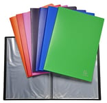 Exacompta - Réf. 8820E - Paquet de 10 Protège-documents OPAK - 20 pochettes cristal lisse - 40 vues - pour format A4 - dimensions 24 x 32 cm - couverture en polypro semi-rigide - 8 couleurs assorties