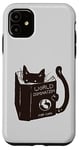 Coque pour iPhone 11 World Domination pour chatons : Earth Ruler, lecture amusante sur un chat