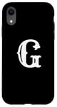 iPhone XR Letter G in white large bold American west style font Case