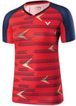 Victor International T-Shirt de Badminton. Femme, Rouge, m