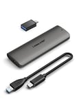 Lemorele Adaptateur de Boîtier SSD M.2 NVMe, Adaptateur de Boîtier de Disque Dur Externe PCIe NVMe M.2 USB C 3.1 Gen2 (10Gbps) sans Outil pour (M-Key & M+B Key) NVMe SSD (2230/2242/2260/2280)