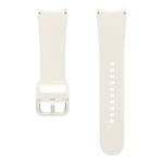 Samsung Bracelet de sport (S/M) ET-SFR93 pour Galaxy Watch6 | Watch6 Classic Bracelet de montre de sport pour femme Bracelet original en caoutchouc fluoré élastique durable Bon ajustement Crème