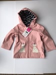 Joules Baby Girls Cloud Applique Raincoat - Pink Dalmatian - 18M-24M *BNWT*