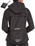 BALEAF bike jacket femmes veste de pluie imperméable respirant randonnée veste d'été coupe - vent veste extérieure veste légère résistante aux intempéries veste de vélo Noir XL