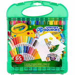 CRAYOLA - 04-5227-E-000 - Mallette De Mini Feutres À Colorier - Lavables 65 Unité (Lot de 1) Couleurs Assortis