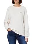 Tommy Hilfiger Women 1985 Sweatshirt without Hood, Beige (Weathered White), S